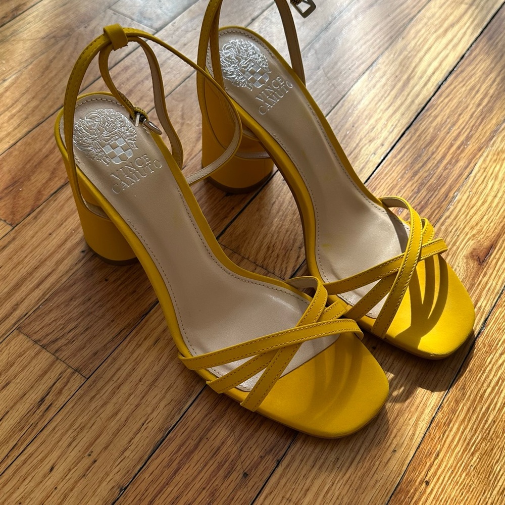 Vince Camuto Yellow Strappy Women's Sandals